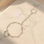 Sterling Silver Beaded Chain Bracelet Ring, thumbnail 1 of 5