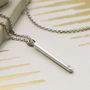 Sterling Silver Genuine Diamond Bar Necklace, thumbnail 1 of 6