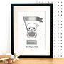 Personalised Lamb Birth Details Print With Silver Foil, thumbnail 5 of 5