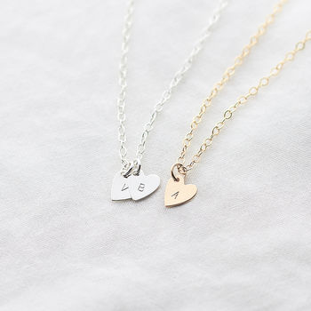 Personalised Tiny Heart Charm Necklace, 6 of 8