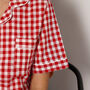 Personalised Women’s Pure Cotton Pyjama Set – Red Gingham, thumbnail 8 of 11