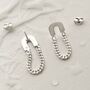 Sterling Silver Arch Chain Earrings, thumbnail 4 of 6