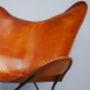 Brown Brazilian Leather Butterfly Chair, thumbnail 2 of 3