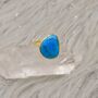 Gold Plated Silver Turquoise Ring: December Birthstone, thumbnail 4 of 9