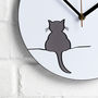 Crouching Cat Wall Clock, thumbnail 3 of 4