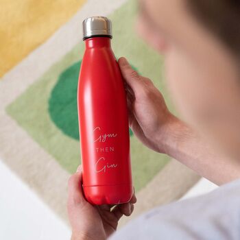 Engraved 'Gym Then Gin' Reusable Water Bottle, 6 of 11