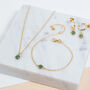 Hampton Emerald And Gold Plated Necklace, thumbnail 1 of 4