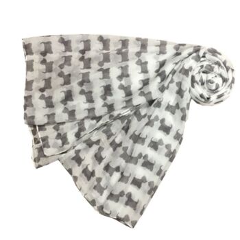 Westie Dog Print Scarf, 3 of 6
