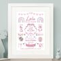 Personalised New Baby Print Birth Keepsake For Nursery Decor, thumbnail 7 of 12