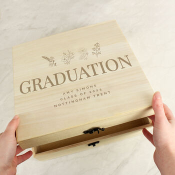 Personalised Engraved Floral Keepsake Box, 9 of 10