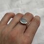 Recycled Silver Oval Pendant Ring, thumbnail 3 of 4