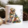 Personalised Golden Retriever In Christmas Lights, thumbnail 7 of 10