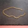 Gold Curb Chain Necklace 18 K Gold Plated, thumbnail 8 of 9