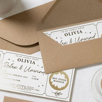 Personalised Hot Stone Massage Gift Voucher For Niece, 8 of 9