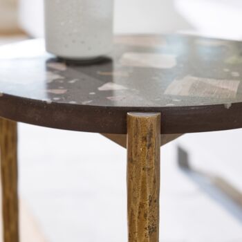 Pols Potten Terrazzo Marble Side Table In Nougat Brown, 3 of 5