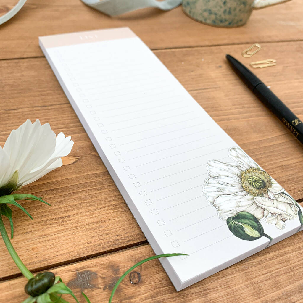To Do List Pad, Spring Blossom By Catherine Lewis Design