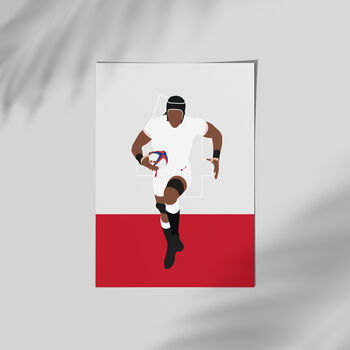 Maro Itoje England Rugby Poster, 3 of 4
