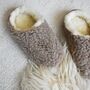 Oslo Merino Wool Slippers Oak Brown, thumbnail 1 of 4