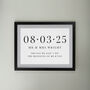 Personalised Special Date Black Poster Frame, thumbnail 1 of 3