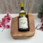 Hand Carved Driftwood Single Wine Bottle Holder Gift, thumbnail 5 of 9