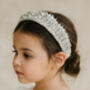 Dianna Rhinestone Headband With A Pink Satin Drawstring Bag //Ages Six Adult, thumbnail 2 of 5