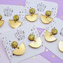Gold Glitter Deco Drop Earrings, thumbnail 4 of 6