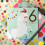 Copper Foiled Horse 6th Birthday Card, thumbnail 5 of 5