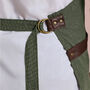 Vintage Leather Strap Personalised Apron With Name, thumbnail 6 of 8