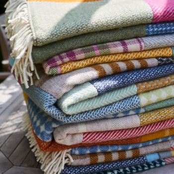 Extra Large Luxury Patchwork Wool Blanket, 5 of 10