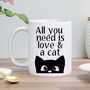 Love And A Cat Mug, thumbnail 1 of 3