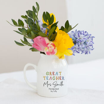 Personalised Teachers Picked Just For You Jug Vase, 2 of 3