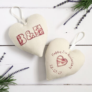 Personalised Initials Heart 40th Ruby Anniversary Gift, 3 of 10