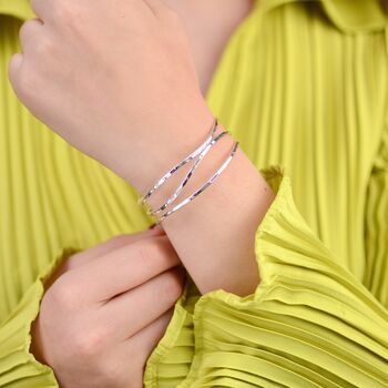 Silver Strand Bangle Bracelet, 4 of 5