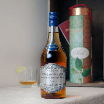 Personalised Brandy With Ornate Label, 2 of 4