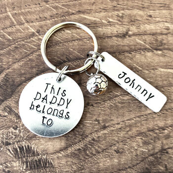 This Daddy Belongs To Keyring With Football Charm, 4 of 7