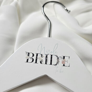 Personalised Wooden Bridal Coat Hanger, 3 of 12