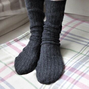 100% Cashmere Bed Socks, 3 of 5
