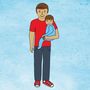 First Father's Day Portrait Card, thumbnail 4 of 5