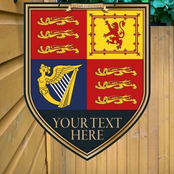 Royal Standard Personalised Home Pub Man Cave Sign, 4 of 8
