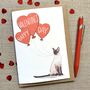 Personalised Siamese Cat Valentine's Day Card, thumbnail 1 of 2