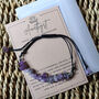 Tranquillity And Protection Amethyst Adjustable Bracelet, thumbnail 2 of 3