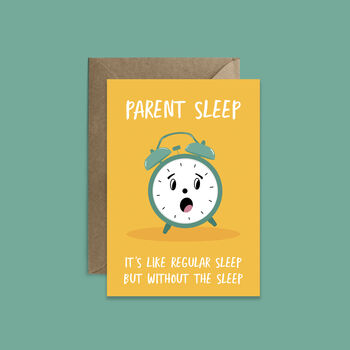 Parent Sleep Funny New Baby Card, 3 of 3