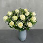 Dozen White Roses Bouquet Of Fresh Flowers, thumbnail 1 of 1