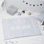 Children's Personalised New Baby Birth Date Blanket, thumbnail 2 of 3