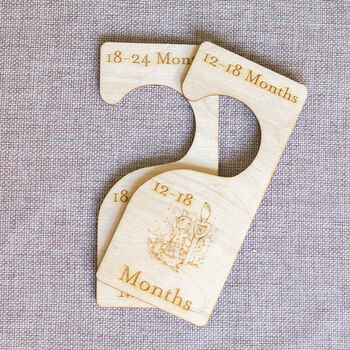 Bunny Rabbit Hanger Dividers For Baby Clothes Nursery X Eight, 2 of 7