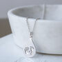 Silver Handprint And Footprint Dewdrop Necklace, thumbnail 2 of 7