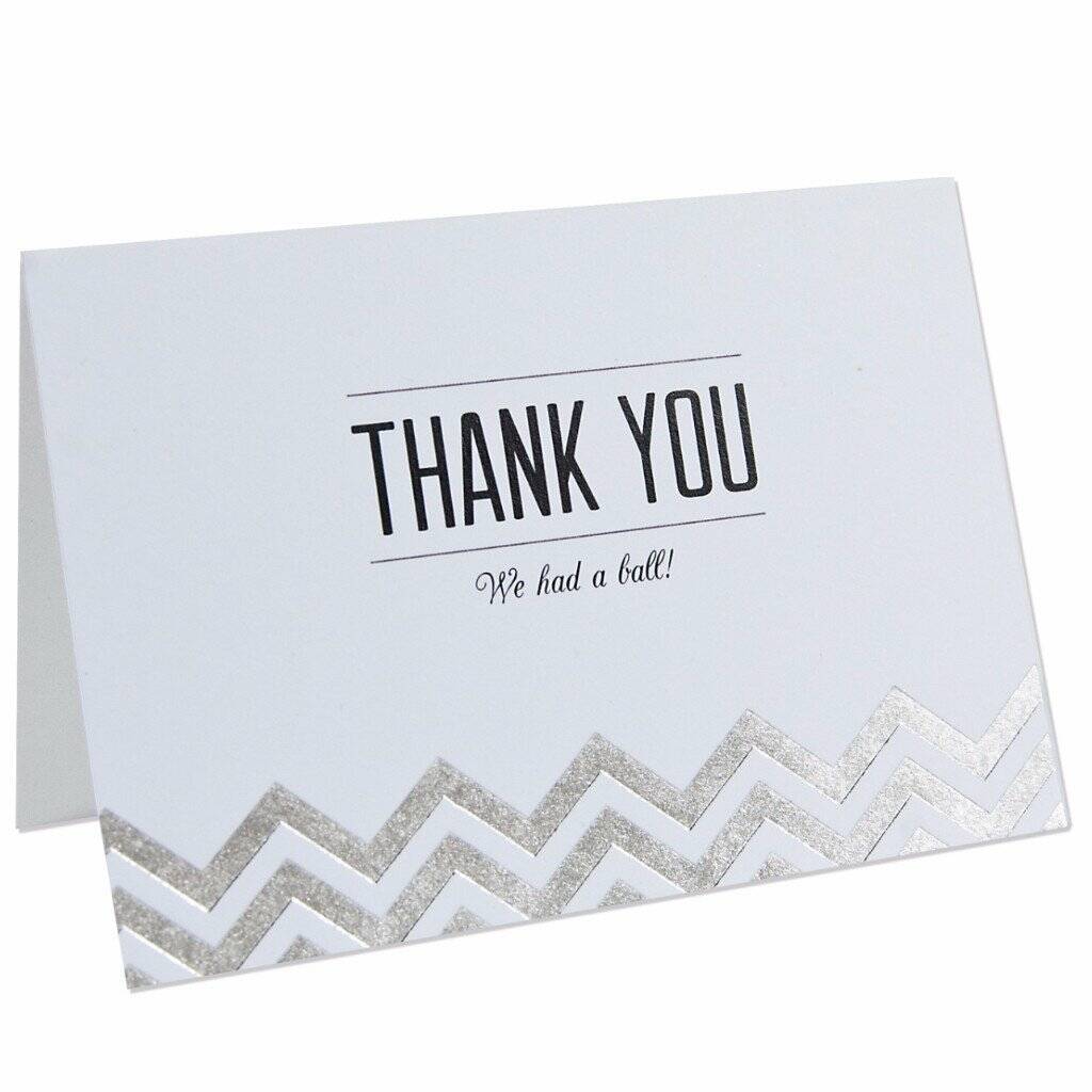 Modern Metallic Gold Foiled Thank You Cards By Eagle Eyed Bride