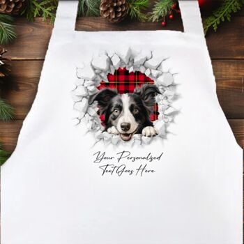 Personalised Christmas Border Collie Break Through, 4 of 10