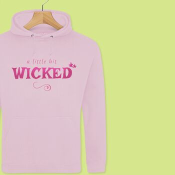 'A Little Bit Wicked' Glittery Teens/Adults Hoodie, 4 of 12