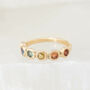 'Iris' Rainbow Sapphire Eternity Ring Recycled 9ct Gold, thumbnail 8 of 12